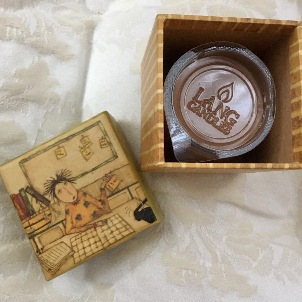 3/$10 I Need Coffee hazelnut mini candle in cute box
